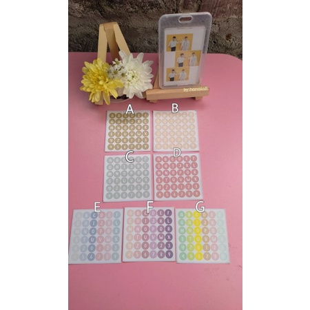

[Baca Deskripsi] STICKER HURUF A-Z Angka 0-9 | DIY deco alphabet sticker