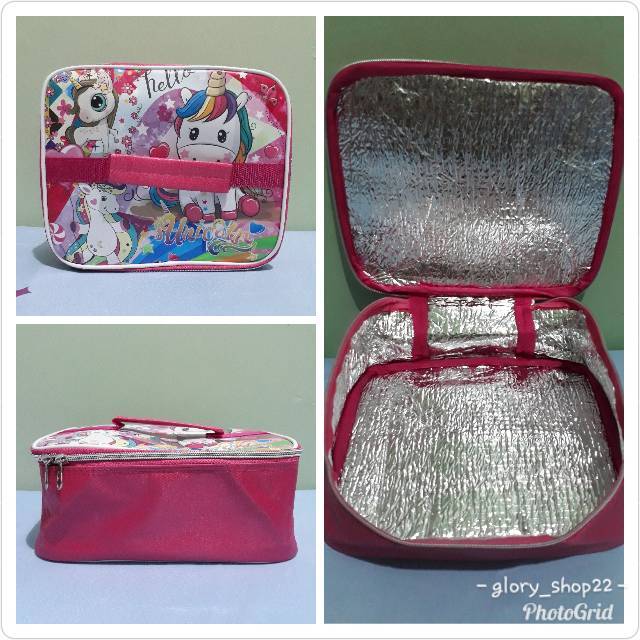 Lunch bag/lunch bag almunium/lunch bag anak/tas bekal anak/tas bekal