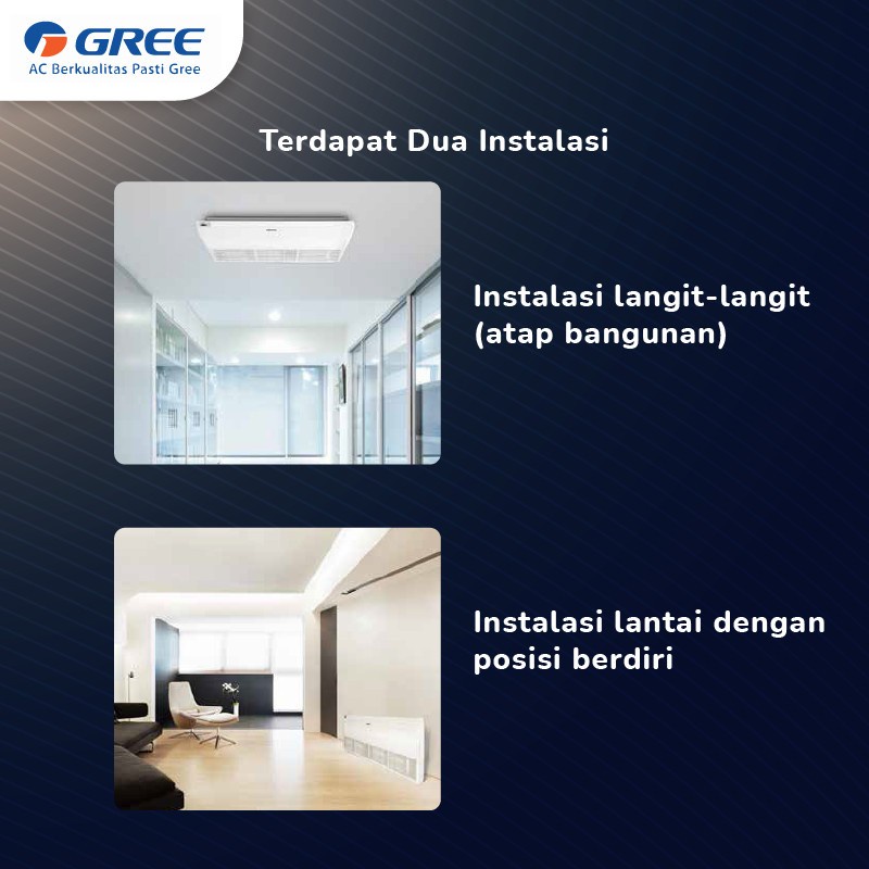 GREE AC Floor Ceiling 4PK GU100ZD/A-K / 4 PK U-Match Series