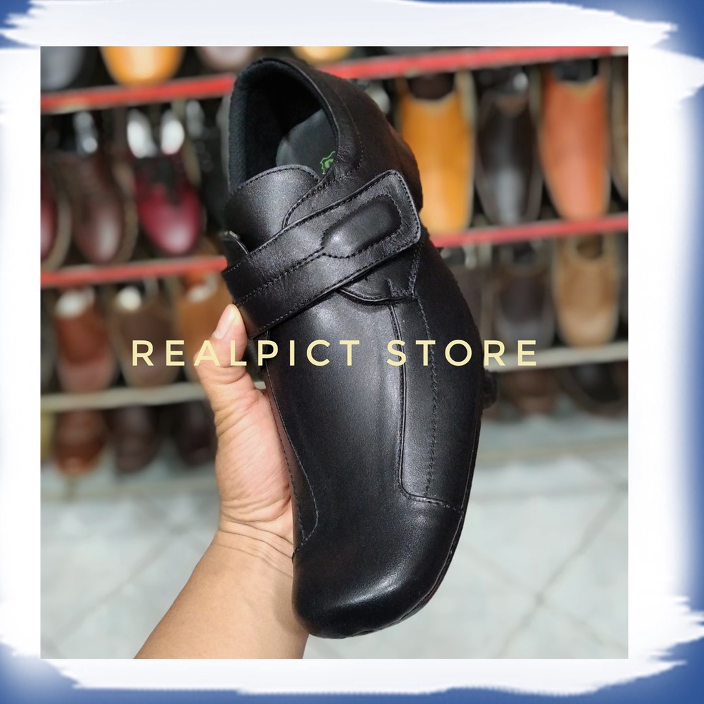 Sepatu Pantofel Lancip perekat Sepatu Formal Model Prepet Bahan Kulit Asli Buat Kerja atau pesta