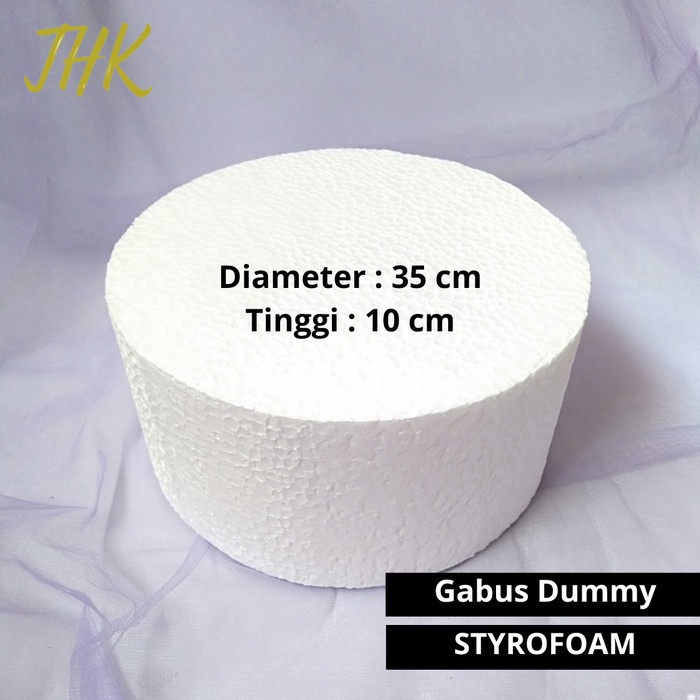 

(DISKON TERMURAH) DCB1035 - Gabus Dummy cake Styrofoam bulat tinggi 10 cm diameter 35 cm