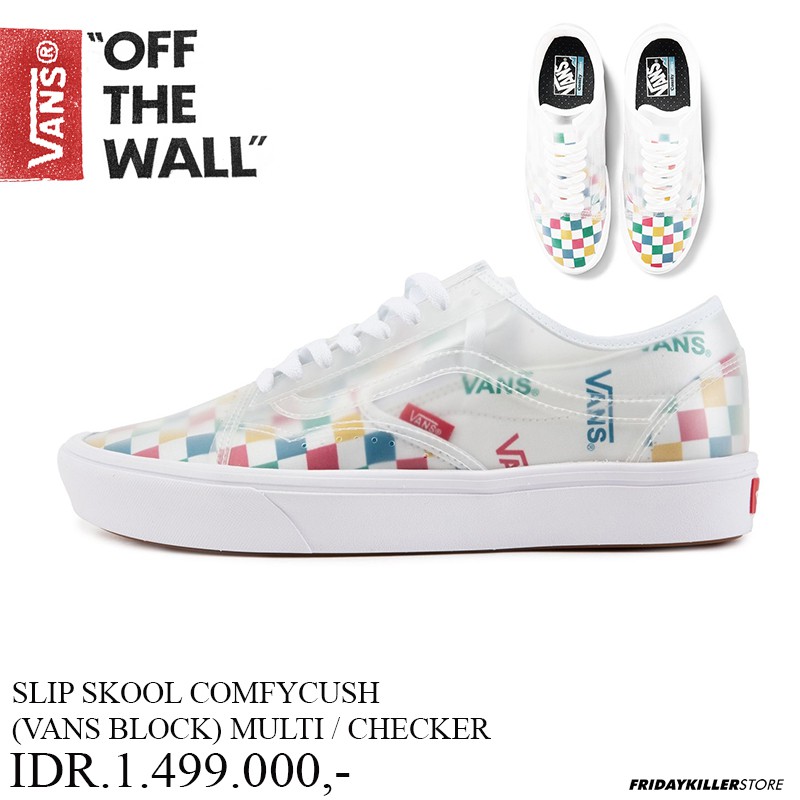 SEPATU VANS OFF THE WALL | SLIP SKOOL COMFYCUSH  MULTI CHECK