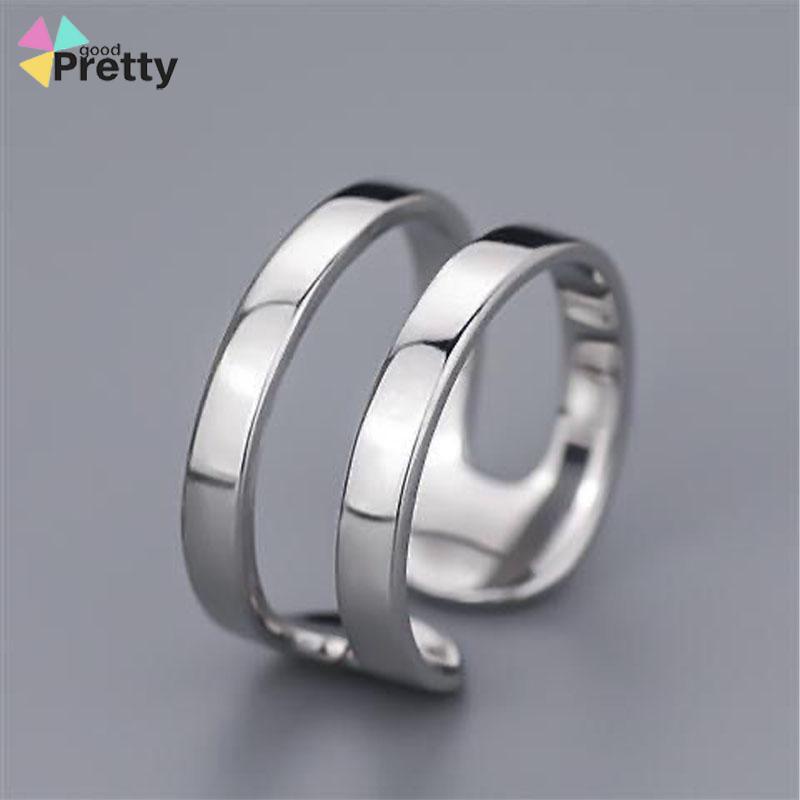 3pcs Cincin Jari Telunjuk Model Terbuka Dapat Disesuaikan Tidak Pudar Untuk Unisex - PD