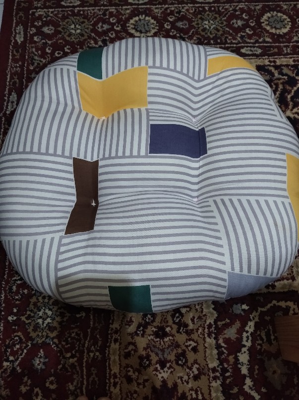 Bantal Duduk Bulat White Kenzo Premium 50x50cm