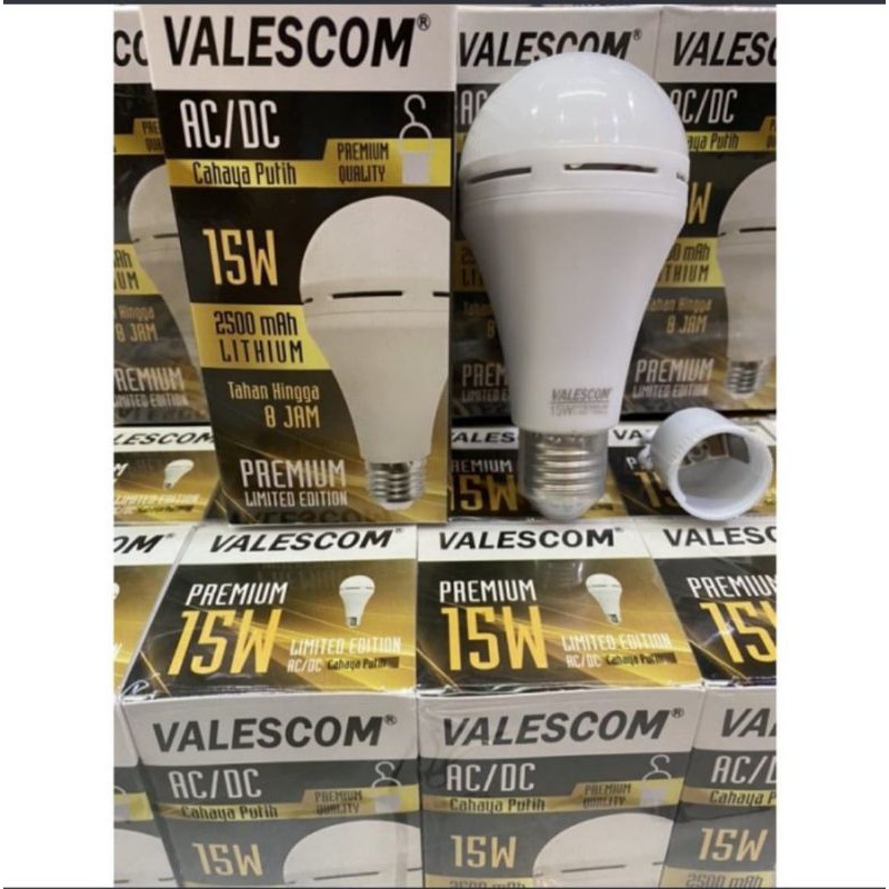 Bohlam emergency 15Wat Valescom Lampu Sentuh Premium 2000Mah