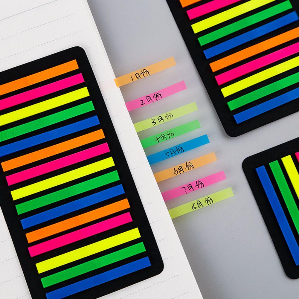 Top160/300pcs Index Tabs Anak Neon Sekolah Stiker Warna