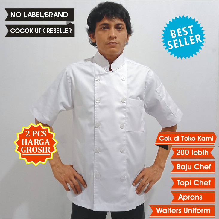 Chef Jacket Chef Coat Baju Koki Chef
