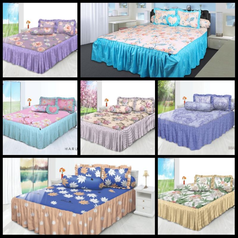 SPREI RUMBAY MY LOVE 180X200 INARA, HARUKA, AYANA, NIGELA, GARDENA, MADAGASCAR, MAPLE LEAF,COASTAL