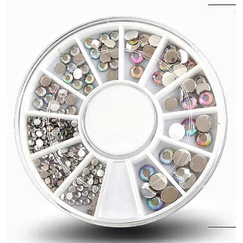 Swarovski nail wheel acc pearl nailart / crystal ab swarovski mix size