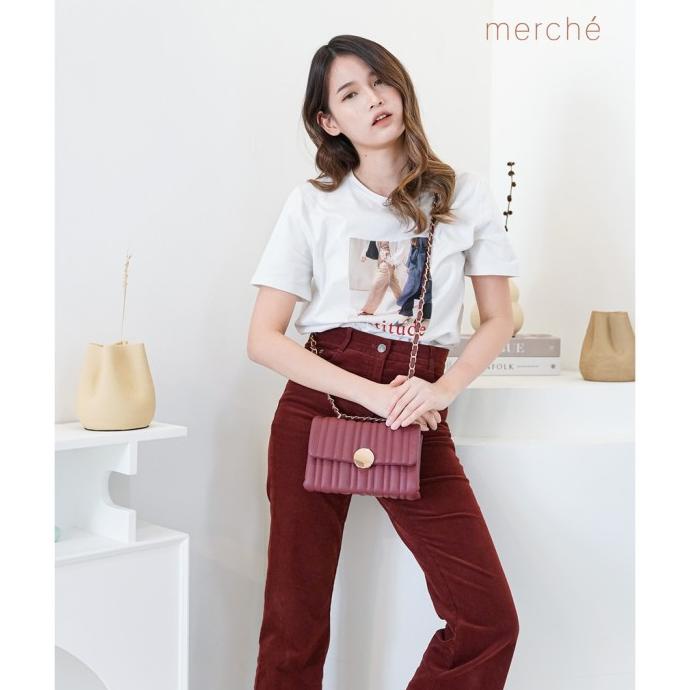 TAS WANITA MERCHE WILLOW MAROON SELEMPANG SDG65416A