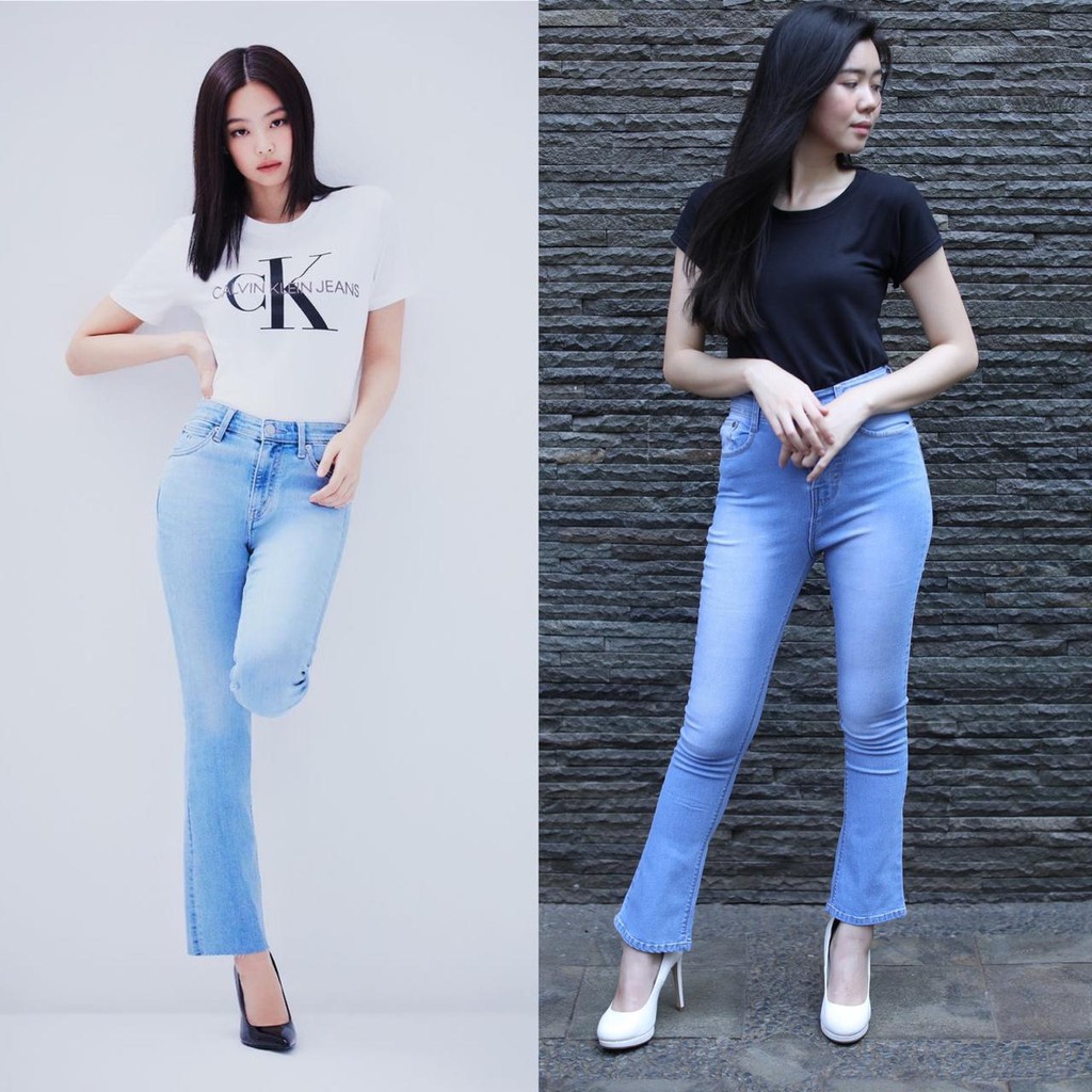 Celana Cutbray Jeans Highwaist Cutbray Street Pinggang Tinggi