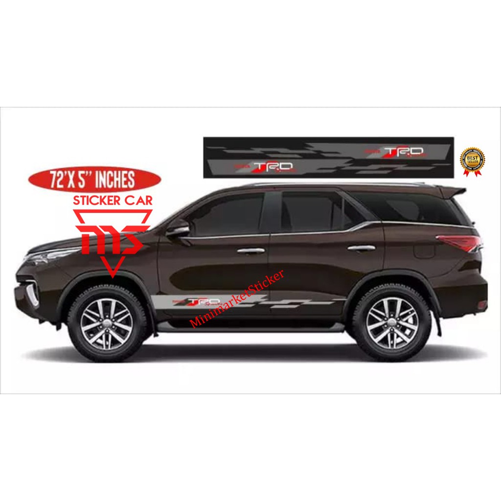 STIKER MOBIL FORTUNER STICKER MOBIL TOYOTA FORTUNER SIDE BODY Shopee Indonesia