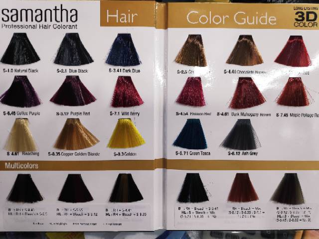 SAMANTHA PROFESSIONAL HAIR COLORANT ~ SAMANTHA PEWARNA RAMBUT