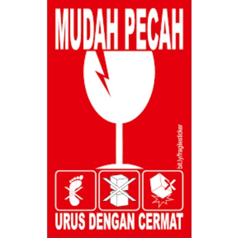 

stiker Fragile Pecah belah