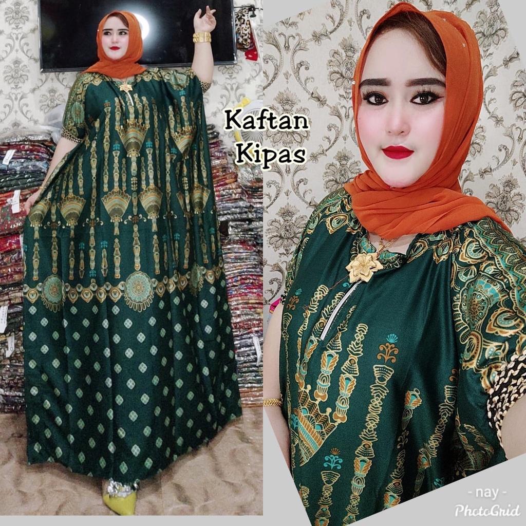 GAMIS INDIA KAFTAN KIPAS TANGAN KARET LD 150