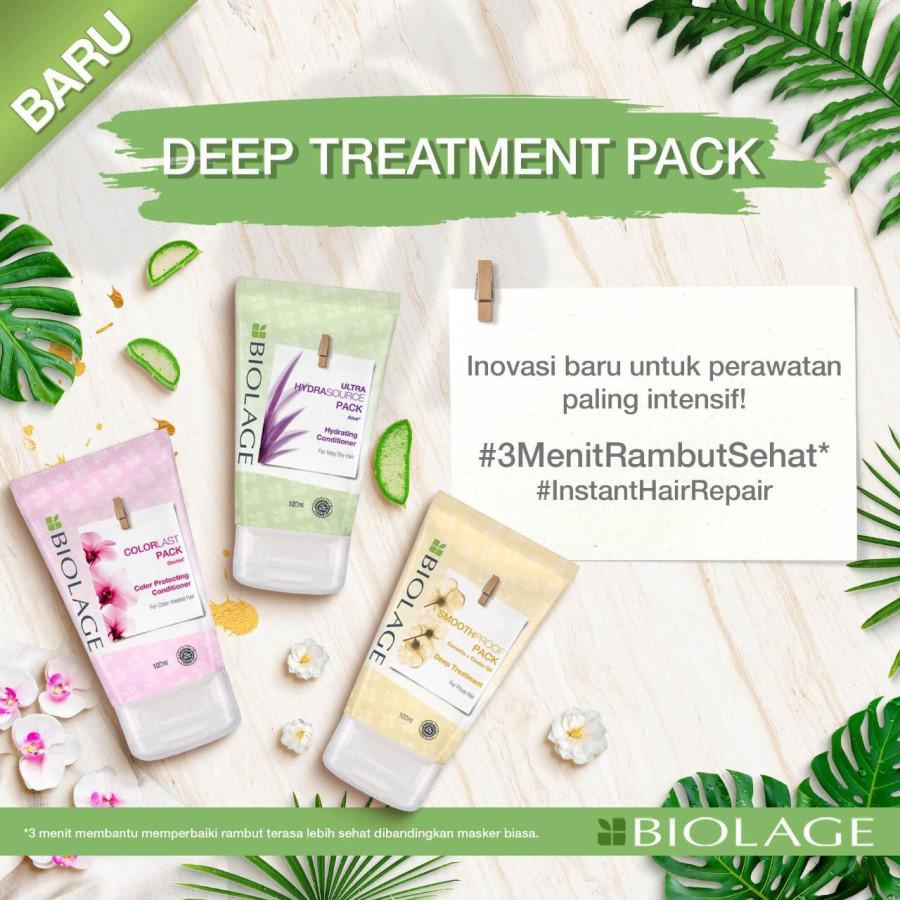 MATRIX Biolage Deep Treatment Pack - Pelembab Pelembut Perawatan Instan Rambut Kering Kusut Mengembang Diwarnai