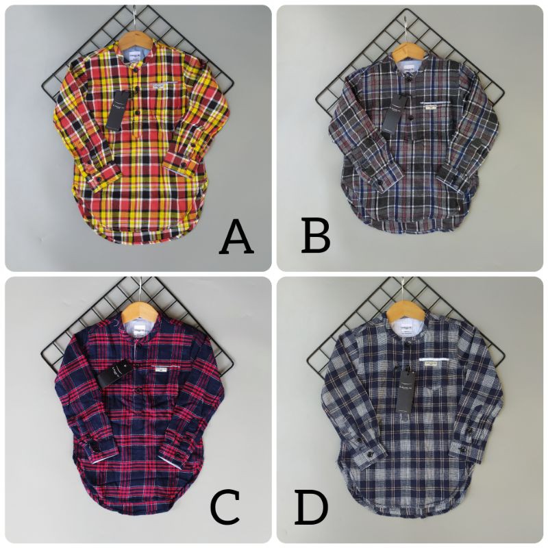 Kemeja flanel anak Kurta flanel kemeja flanel anak kurta libas
