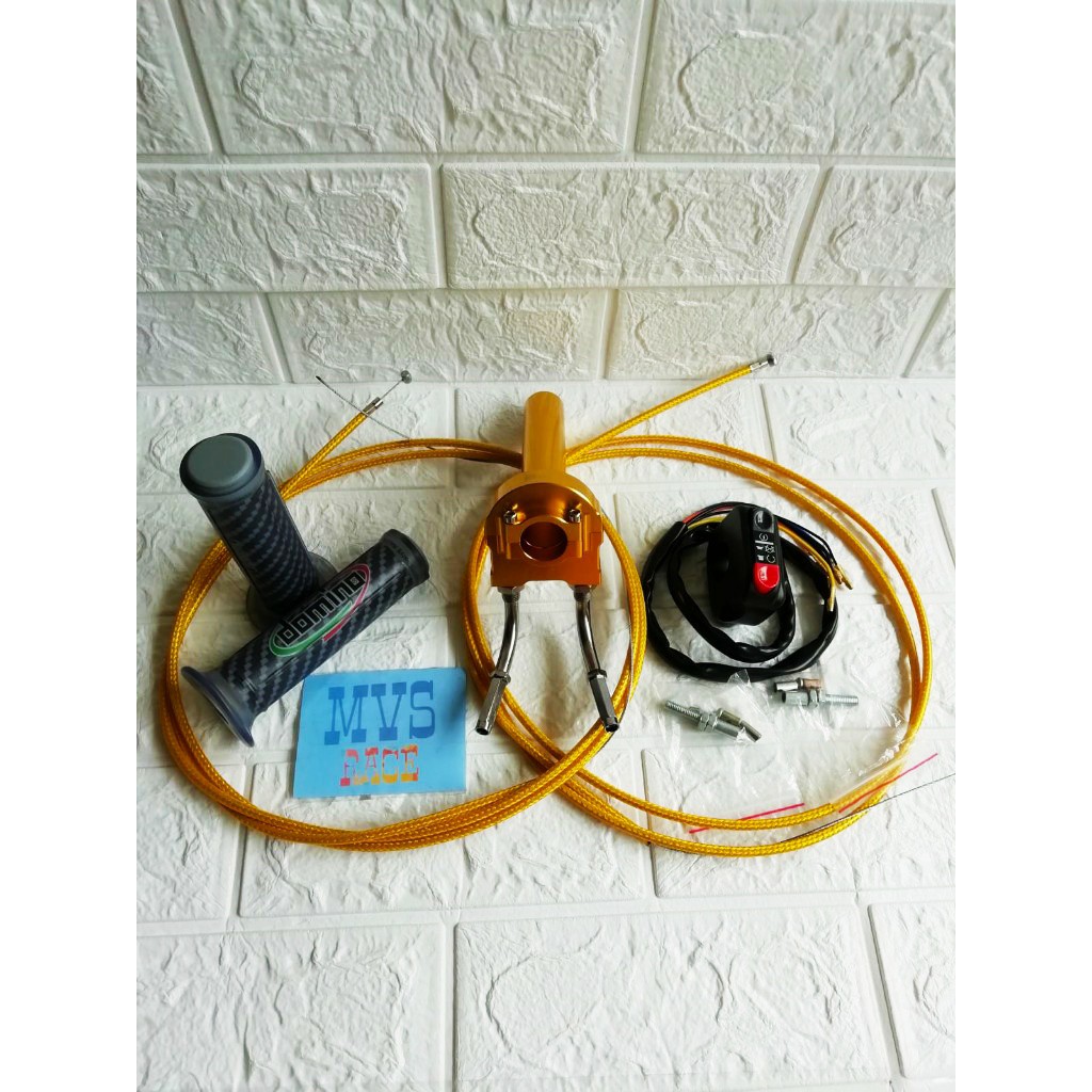 Gas Spontan 2 Kabel + Handgrip + Saklar Kanan + Kabel Gas = Sonic 150 R, Gsx 150 R, Nmax 155, Pcx 15