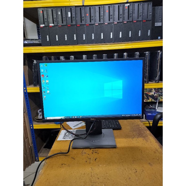 MONITOR LED DELL 23 INCH WIDE FULL HD KAKI BISA DI PUTAR VERTIKAL PORT HDMI