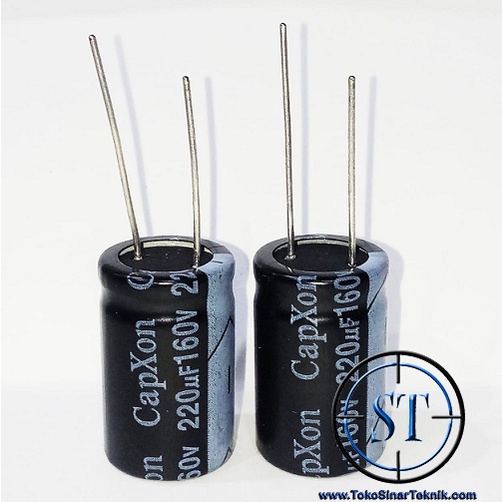 Kapasitor Elco 220uF/160V 220/160V 220uF/160 High Quality Capacitor Elko 220uf 160v 220 Mikro 160 Volt ASLI ORIGINAL ISI FULL