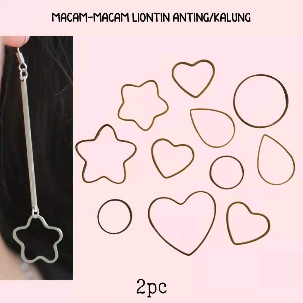 Macam-macam Liontin Anting/Kalung/Gelang Menghubungkan Gesper Kait Anting Harga/2pc