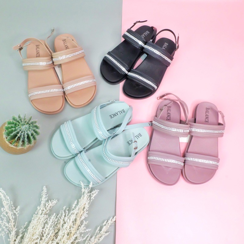 (B-Blink) Sandal slop model tali impor/sandal wanita tali