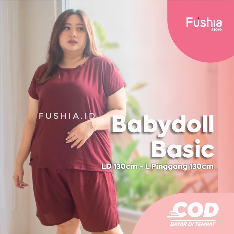 Setelan Wanita Jumbo Polos/ Babydoll Bigsize Basic