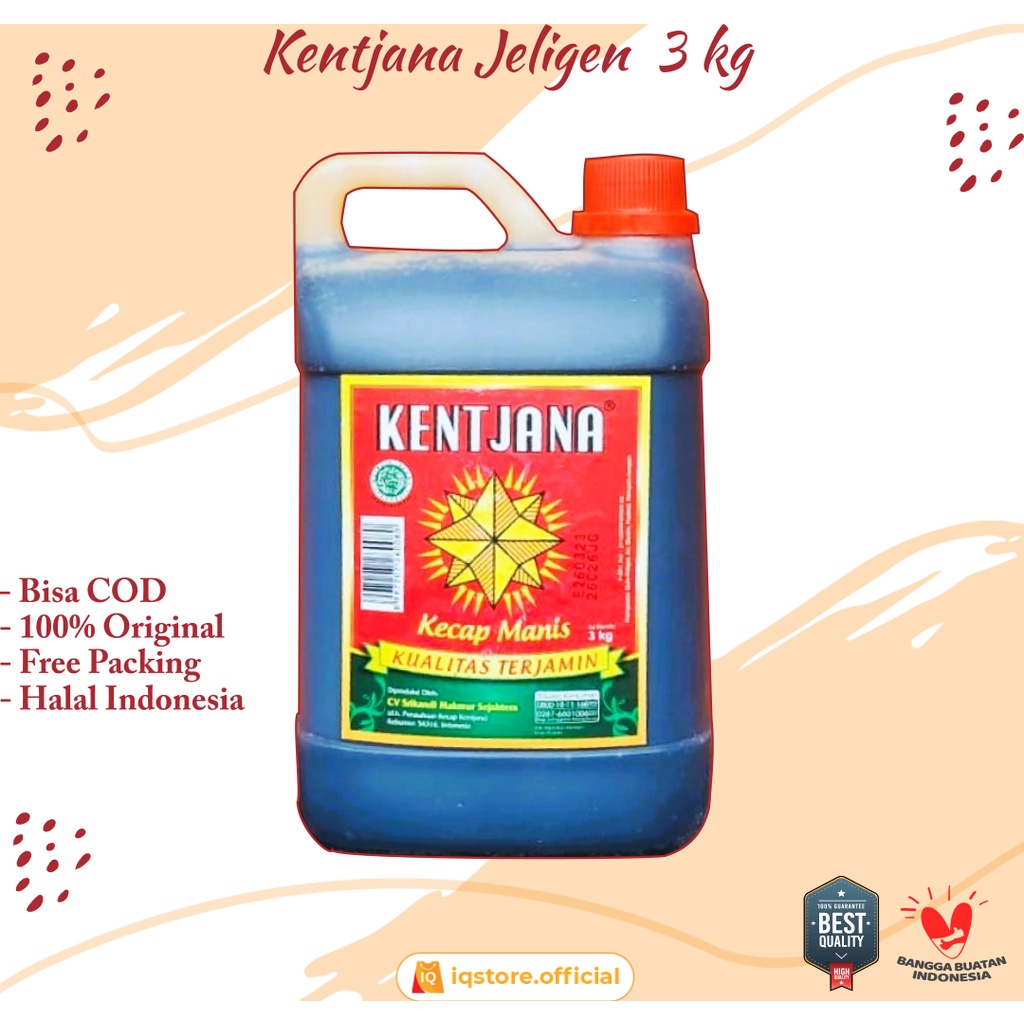 

Kecap Kentjana Jerigen 3kg / Kecap manis / Kecap Kencana / Kecap asli kebumen