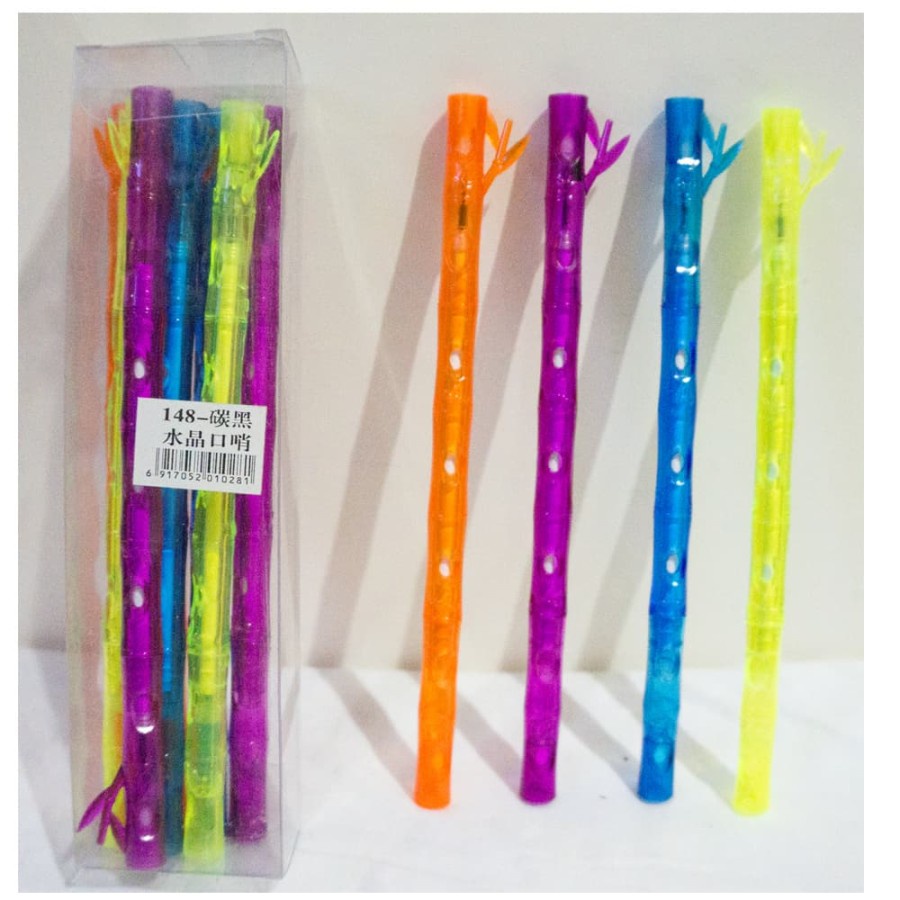 

Pulpen fancy suling bambu transparan lucu