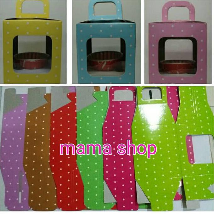 

Dus Cupcake Box Karton single Kemasan untuk souvenir ulang tahun