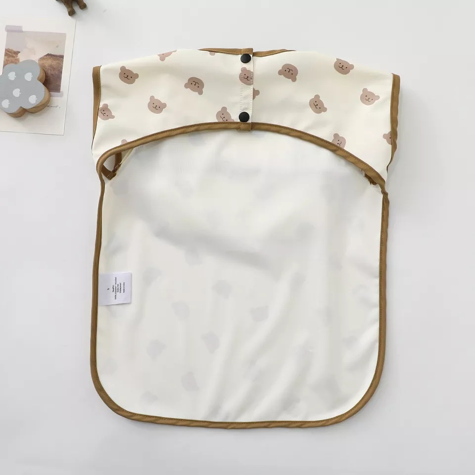 BIANCA - Bibs Anak / Slabber Anak Lengan Pendek BROWN BEAR SERIES PREMIUM DENMARK