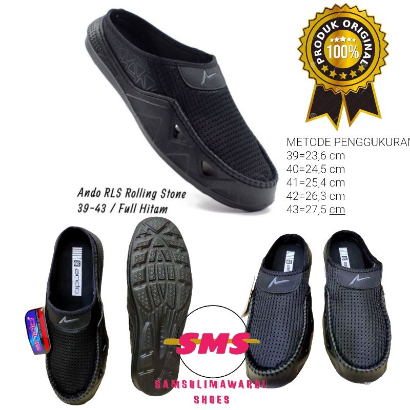 SEPATU SENDAL SLOP ANDO ORIGINAL EXCITE/SEPATU SLOP PRIATERLARISSEPATUSLOPPRIAKANVASTRRLARIS