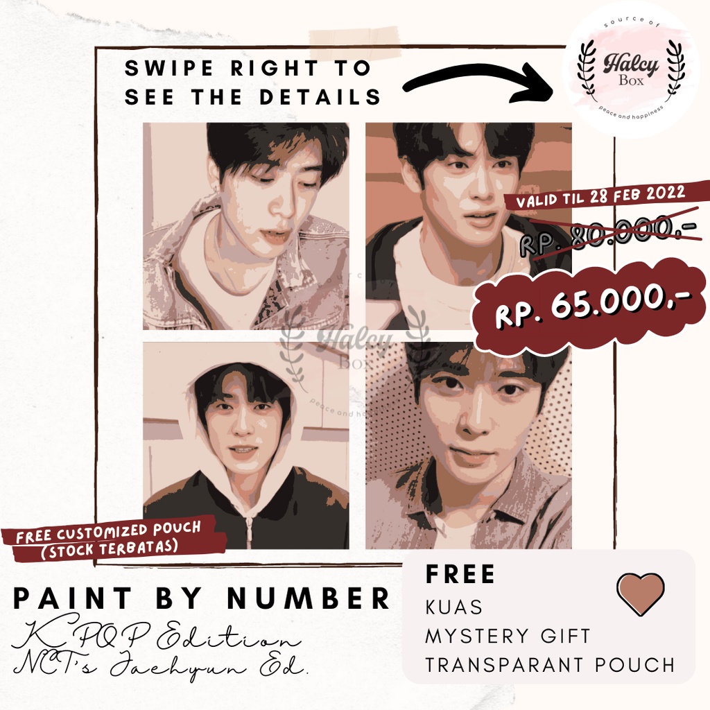

(KPOP Edition) NCT's JAEHYUN Paint by Number Realistic Art [FREE MYSTERY GIFT] / Paint by Number KPOP / Paint by Number NCT