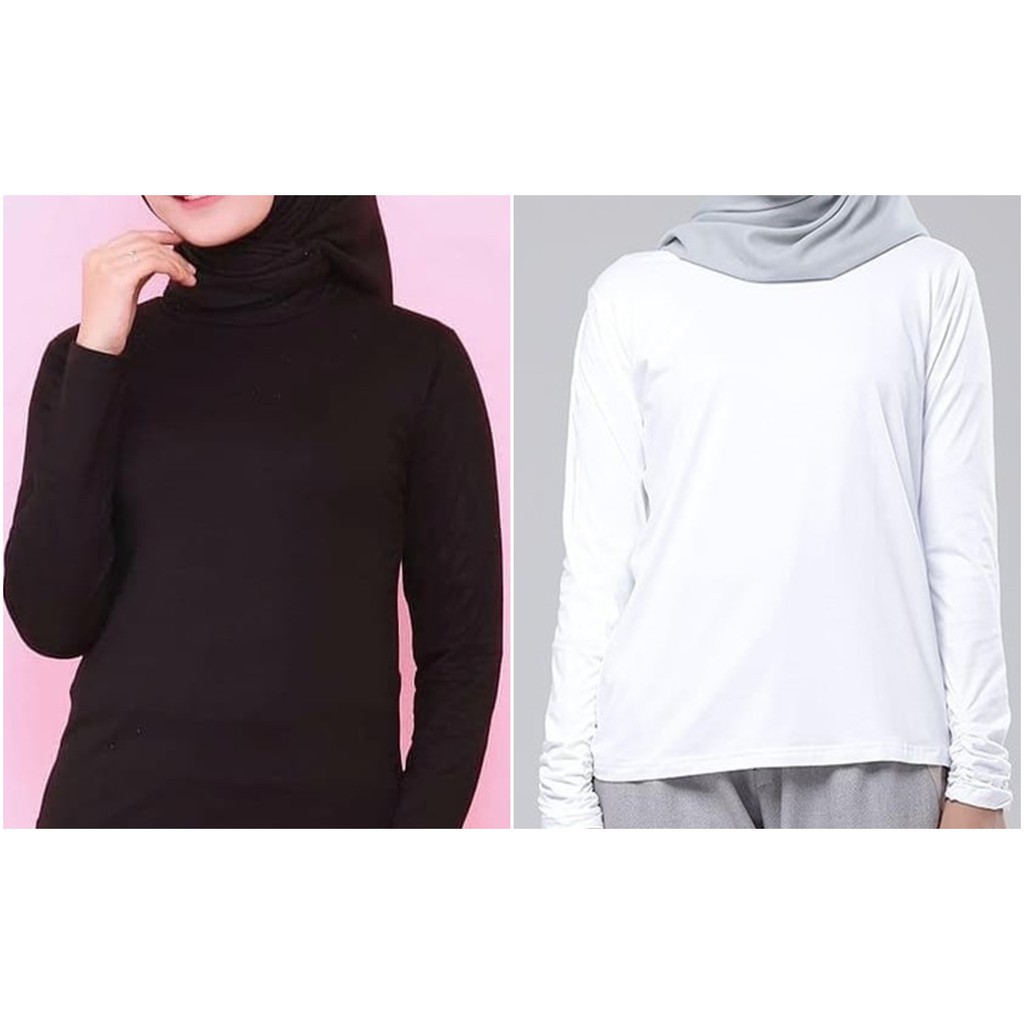 kaos manset polos wanita / manset polos wanita muslimah / kaos manset wanita / inner wanita