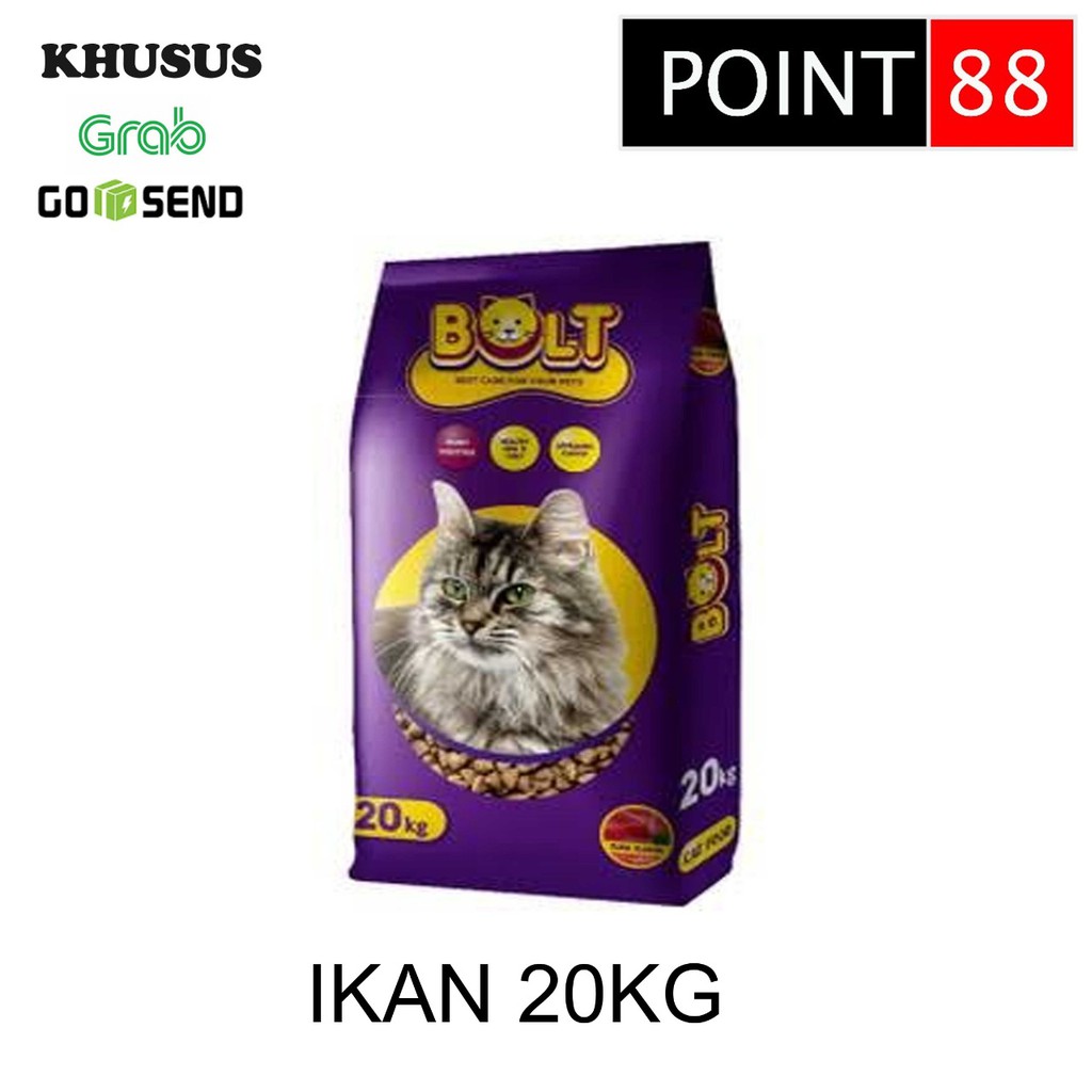 BOLT Ikan/Donut/Salmon/Kitten Salmon 20kg (Grab/Gosend)