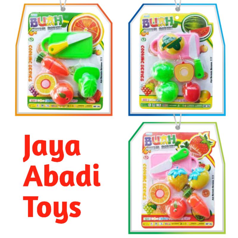 MF 36 - MAINAN ANAK MURAH MF36 BUAH IRIS FRUITS SLICE  BUAH DAN SAYUR SEGAR POTONG