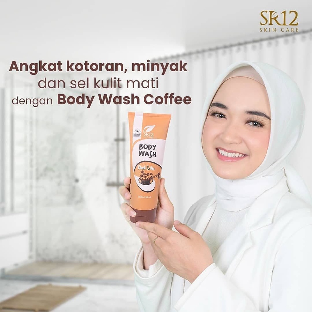 BODY WASH SR12 100ml 250ml Tube Pump Aloe Vera Lidah Buaya Black Coffee Kopi Hitam Menyegarkan Tubuh