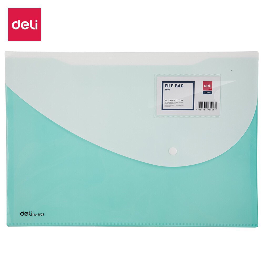 

MAP KANCING DOKUMEN FOLIO F4 TEBAL DELI 5506 SOFT COLOUR PASTEL FILE ENVELOPE BAG 2 POKET