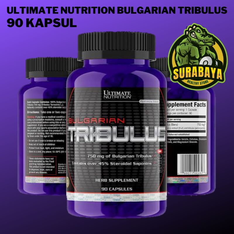 ULTIMATE NUTRITION BULGARIAN TRIBULUS 90 KAPSUL SUPLEMEN FITNESS BULKING GYM TESTOSTERON BOOSTER