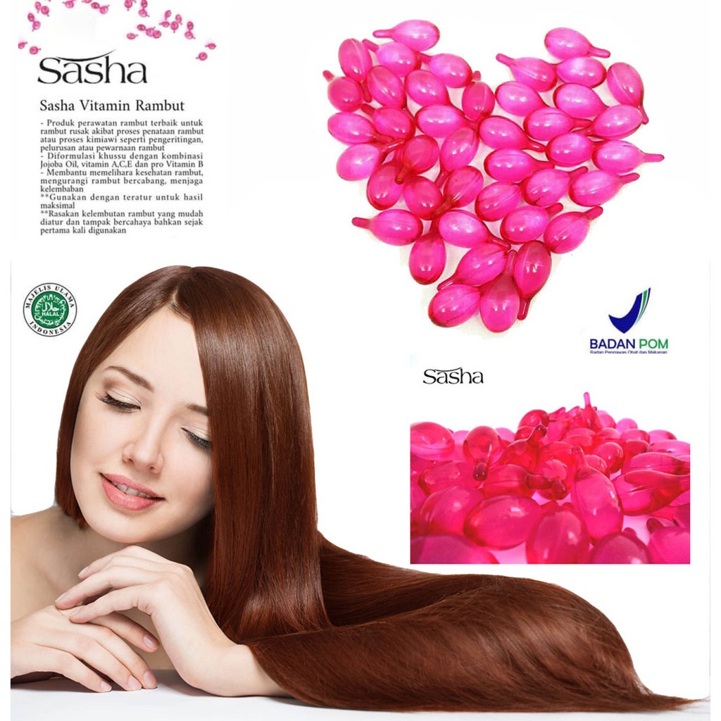 Sasha Vitamin Rambut Capsule Blister 6 Butir x 1ml - Repack-2
