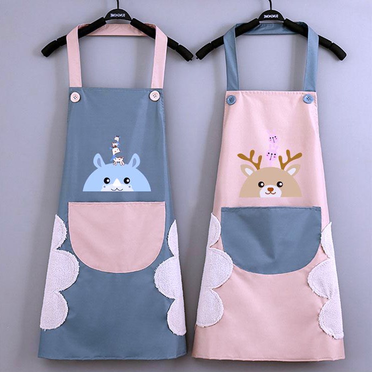 Grosir - H1015 Apron Masak Anti Minyak / Celemek Masak Waterproof / Apron Dapur Karakter / Celemek Dapur