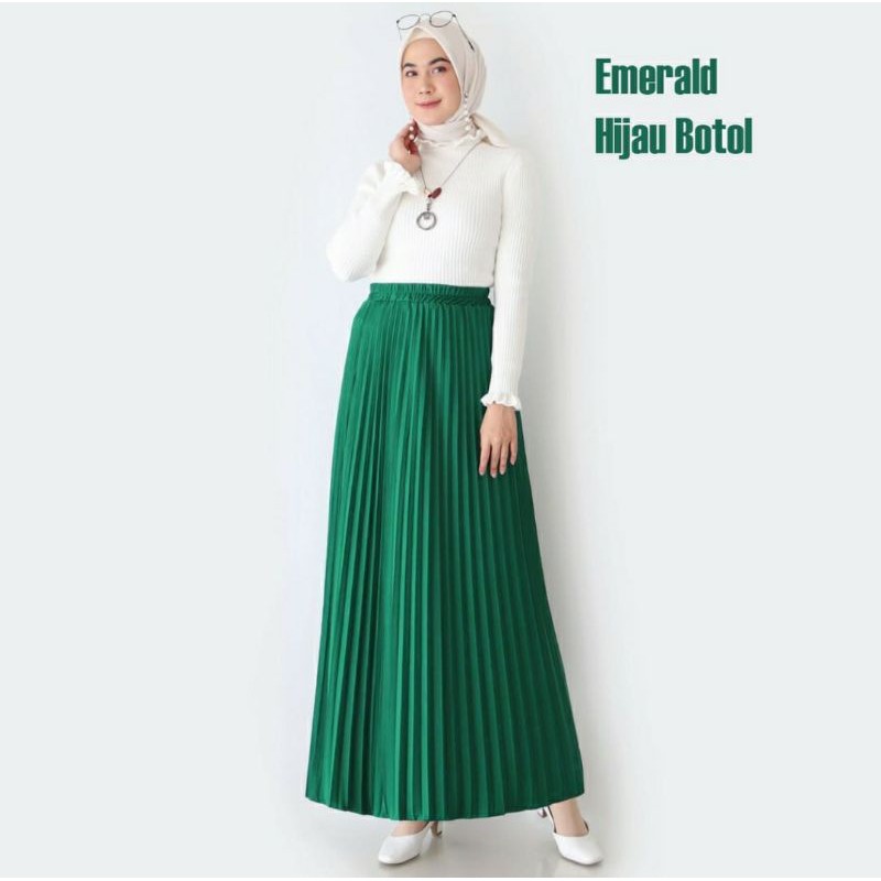 ROK PLISKET PREMIUM/ROK PANJANG MUSLIM/ROK MAYUNG BAHAN HYGET PREMIUM