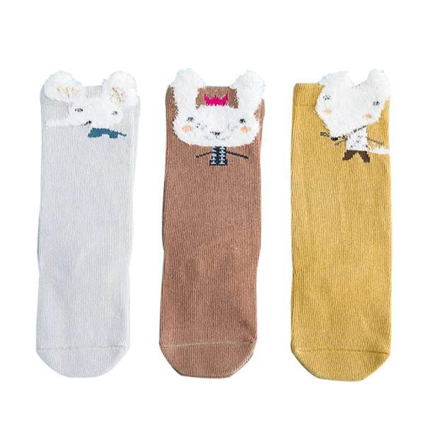 Set 3Pcs Kaos Kaki Bayi  Laki laki Perempuan Gambar  