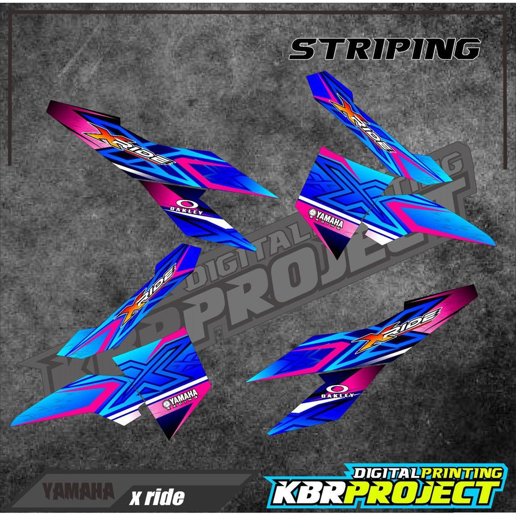 (cod) stiker xride striping sticker variasi list motor yamaha xride