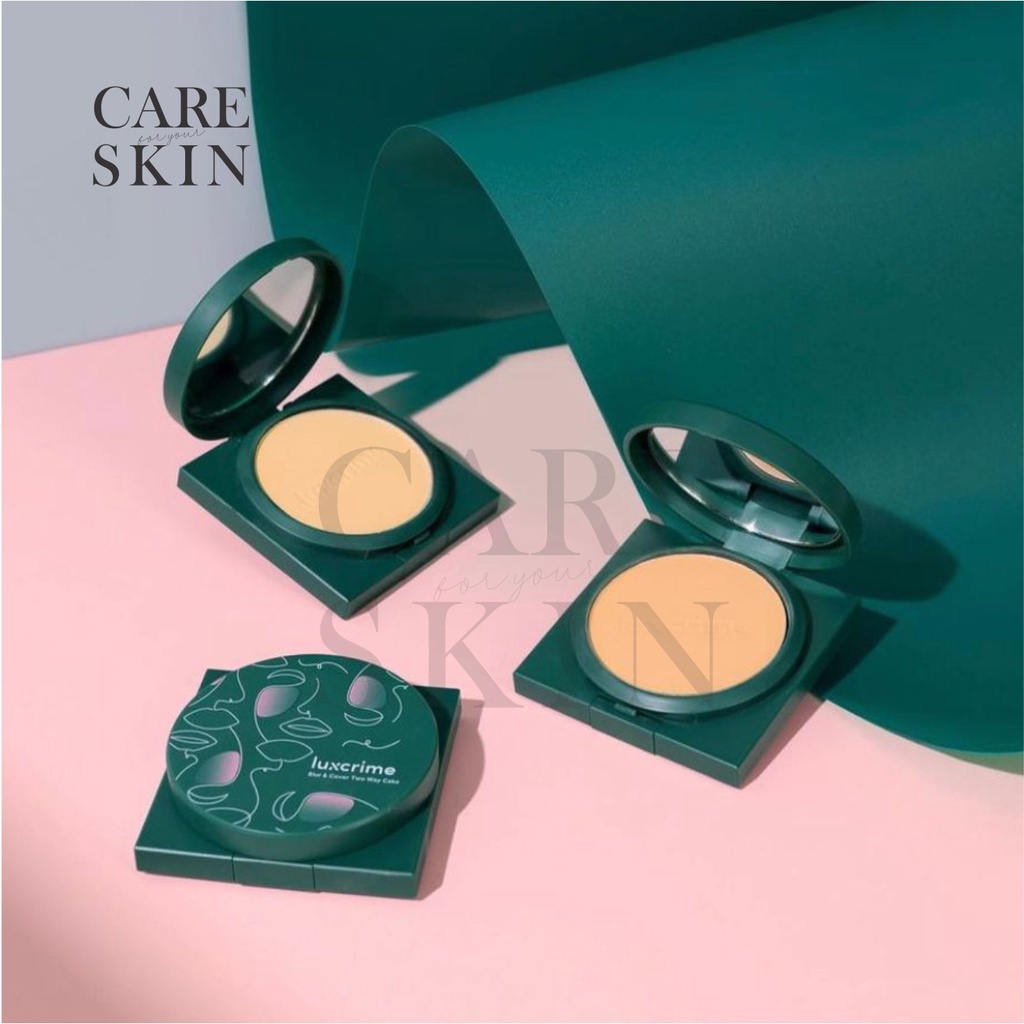 LUXCRIME Blur & Cover Two Way Cake BPOM - Lux Crime Bedak Padat