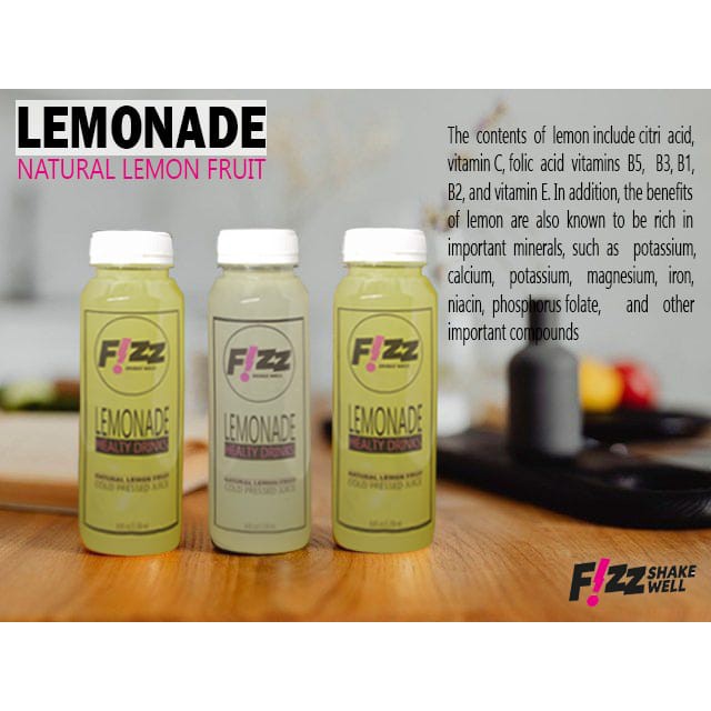 

Lemonade With Natural Lemon Fruits From Fizz Shake Well