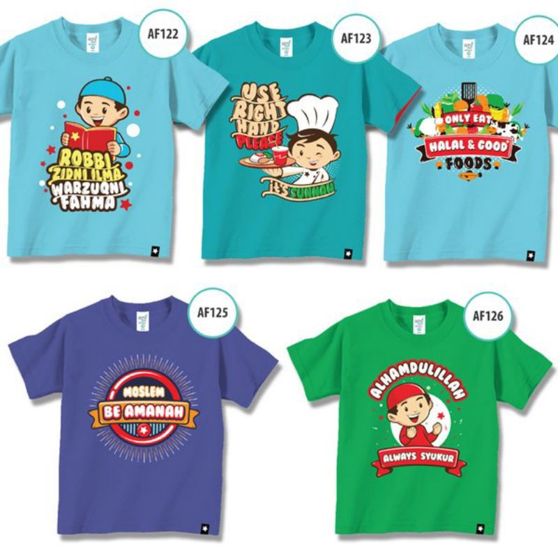 KAOS AFRAKIDS, Kaos Muslim Afrakids Lengan Pendek