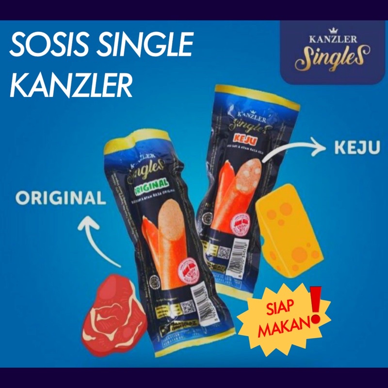 Sosis Single Kanzler Singles Original Keju Sosis Cimory