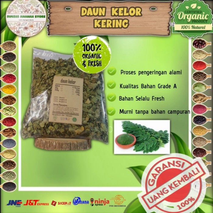 

Daun Kelor Kering Super Premium 1 kg Moringa Oleifera