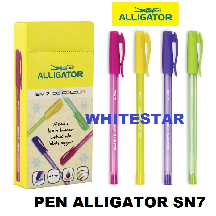 

pulpen / bolpen / pen alligator sn 7 ice colour - tinta hitam sn7